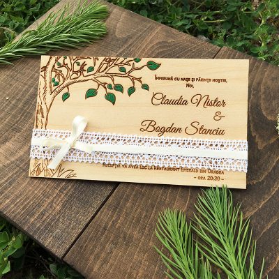Invitatie de nunta pictata Greenery (5) Invitatie de nunta pictata Greenery (5)